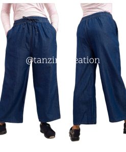 Denim Elastic Plazu (Dark Blue)