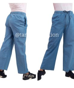 Denim Elastic Plazu (Light Blue)