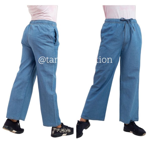 Denim Elastic Plazu (Light Blue)