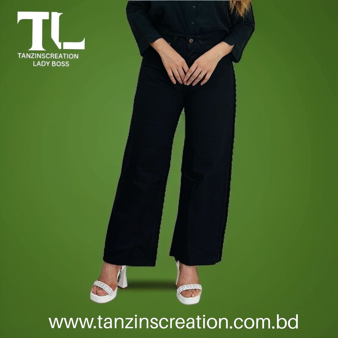 Denim Cotton Plazu (Black) - Image 5