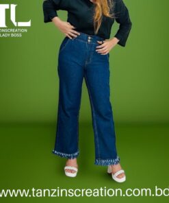 Denim High Waist Elastic Pant