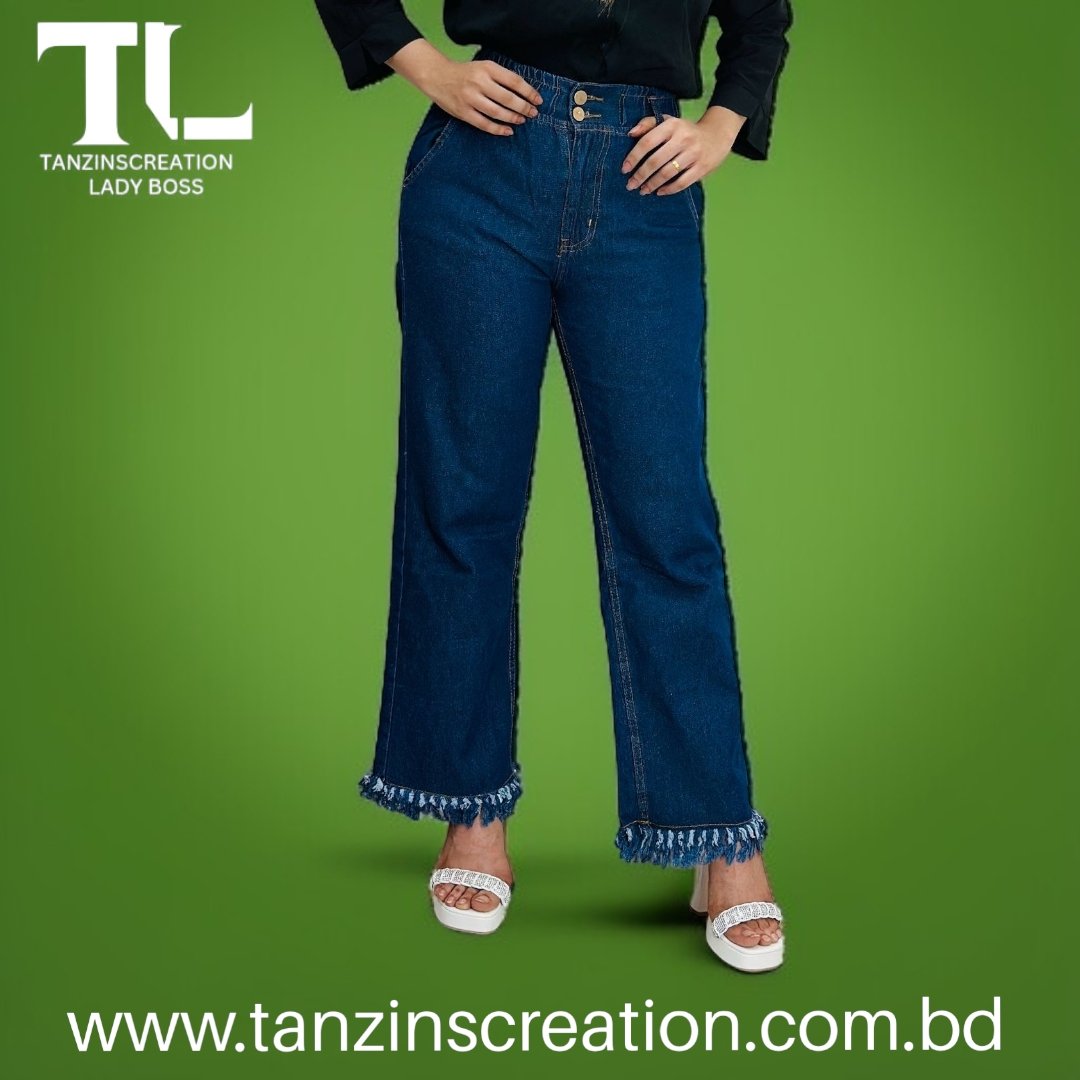 Denim High Waist Elastic Pant - Image 5