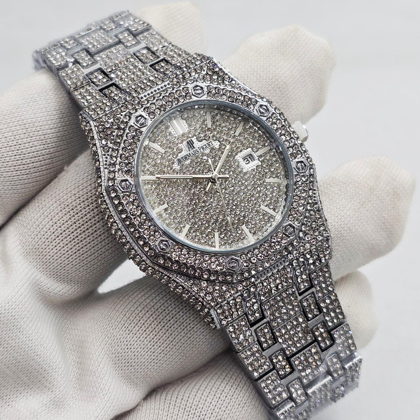 Premium Quality AP Stone Watch | Party Watch | AP Watch 38 A - Image 2