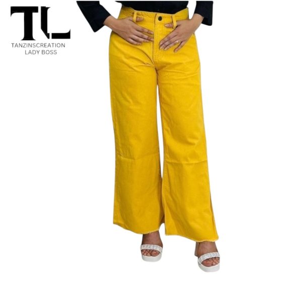 Denim Cotton Plazu (Yellow)